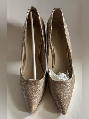 ALDO Metallic Gold Glitter Pointed-Toe Heels